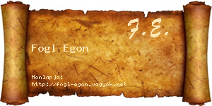 Fogl Egon névjegykártya